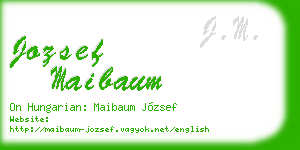 jozsef maibaum business card